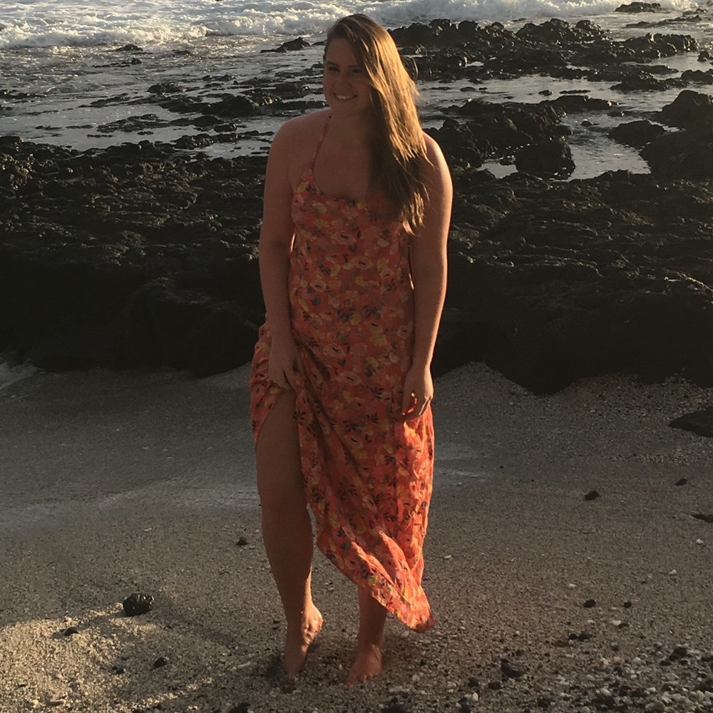 Full length floral dress